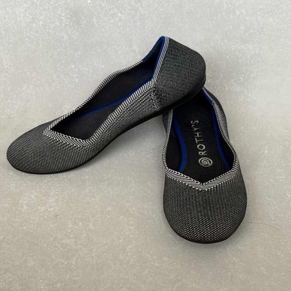 Rothy’s The Flat Grey Birdseye Round Toe Flats